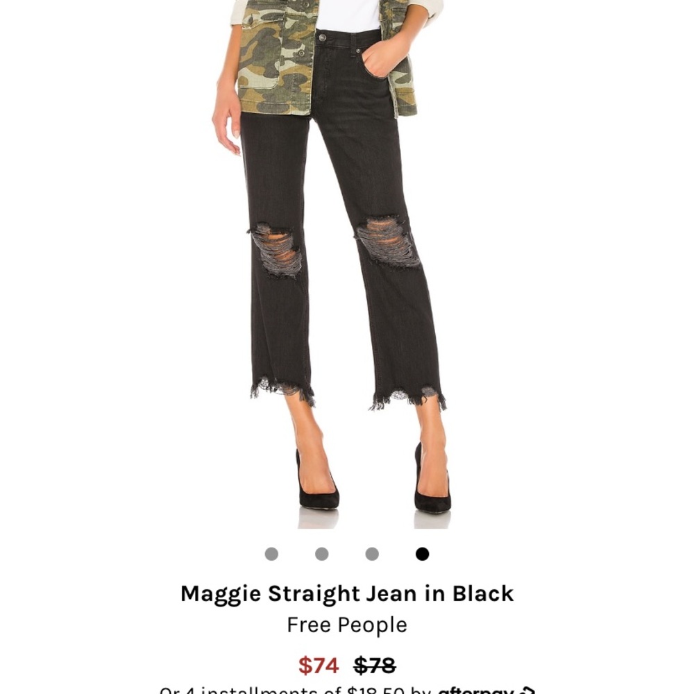 We the free black straight jeans